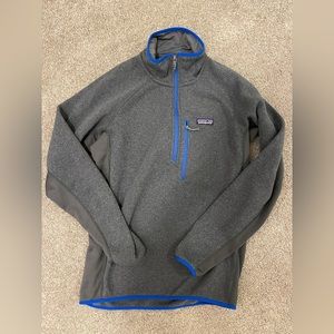 Patagonia men’s medium m fleece pullover jacket excellent condition gray blue